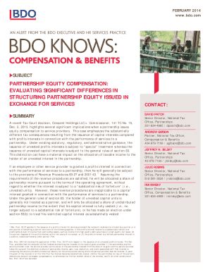 bdo global library|PARTNERSHIP EQUITY COMPENSATION: EVALUATING SIGNIFICANT.